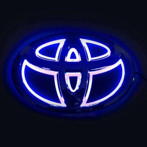 Image of Tiktok TOYOTA Logo Light And Rear Logo Light Red White Blue 4D 5D