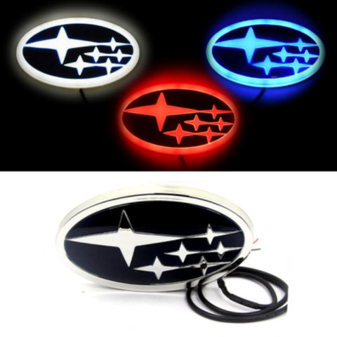 Image of Tiktok SUBARU Logo Light Red White Blue 4D