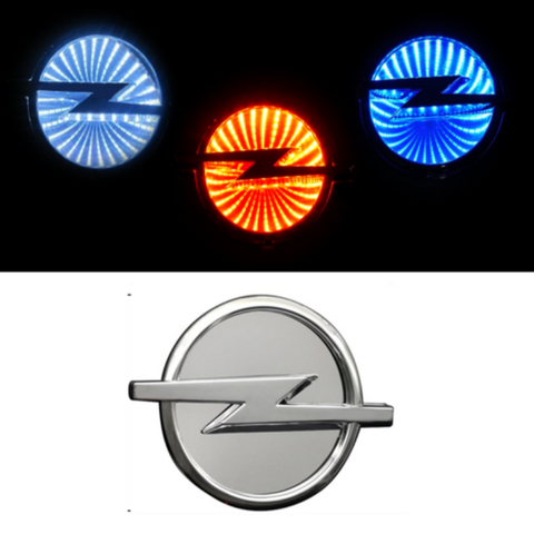 Image of Tiktok OPEL Logo Light Red White Blue 3D 5D