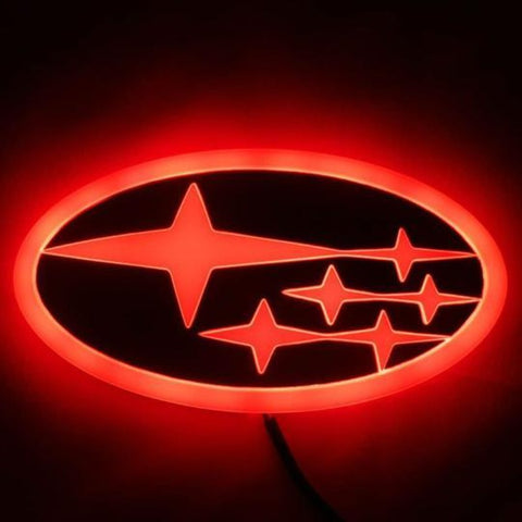 Image of Tiktok SUBARU Logo Light Red White Blue 4D