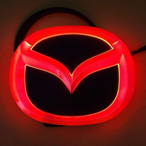 Image of Tiktok MAZDA Front Logo Light And Rear Logo Light Red White Blue 4D 5D