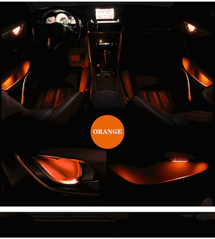 Image of Tiktok 4pcs Car Ambient LED Light Auto Inner Door Bowl handle Armrest Light