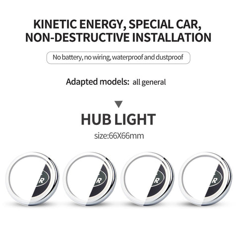 Image of Tiktok 4pcs Hub Led Lights Cap Car Floating Illumination