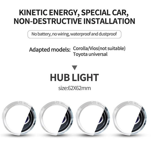 Image of Tiktok 4pcs Hub Led Lights Cap Car Floating Illumination
