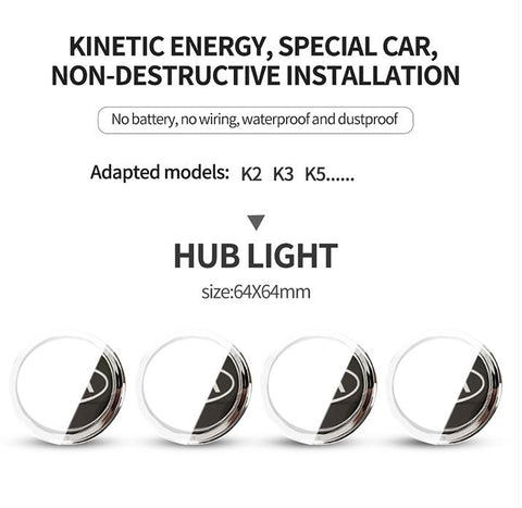 Image of Tiktok 4pcs Hub Led Lights Cap Car Floating Illumination