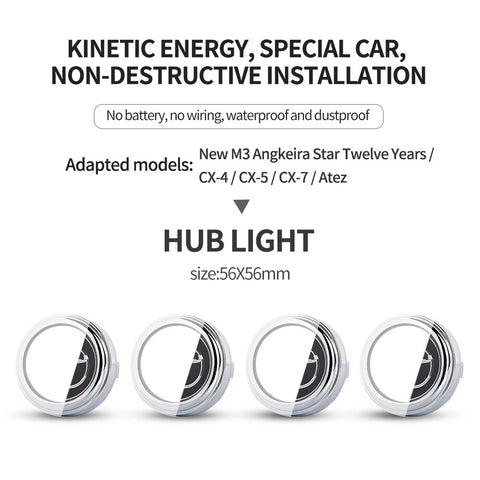Image of Tiktok 4pcs Hub Led Lights Cap Car Floating Illumination
