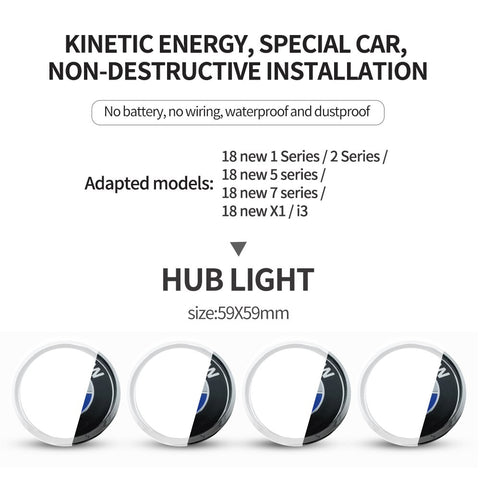 Image of Tiktok 4pcs Hub Led Lights Cap Car Floating Illumination