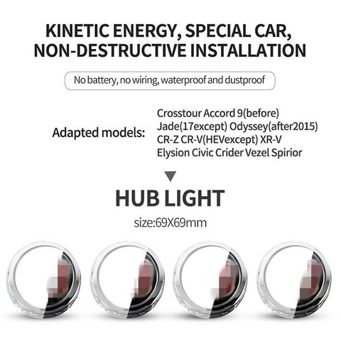 Image of Tiktok 4pcs Hub Led Lights Cap Car Floating Illumination