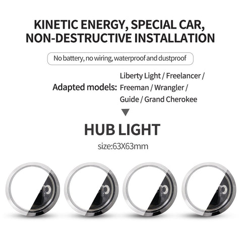 Image of Tiktok 4pcs Hub Led Lights Cap Car Floating Illumination