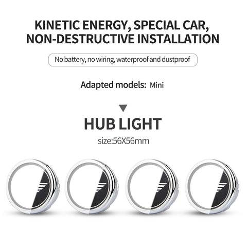 Image of Tiktok 4pcs Hub Led Lights Cap Car Floating Illumination