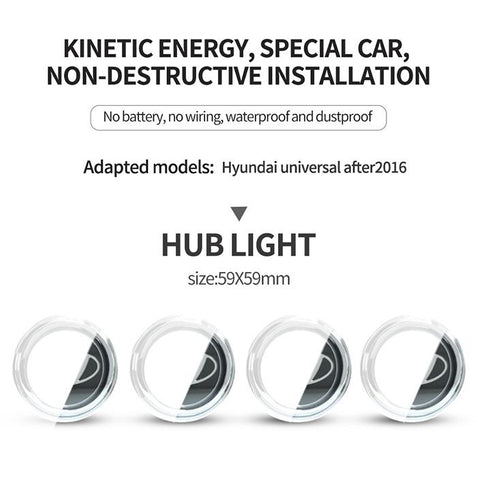 Image of Tiktok 4pcs Hub Led Lights Cap Car Floating Illumination