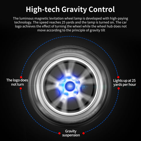 Image of Tiktok 4pcs Hub Led Lights Cap Car Floating Illumination