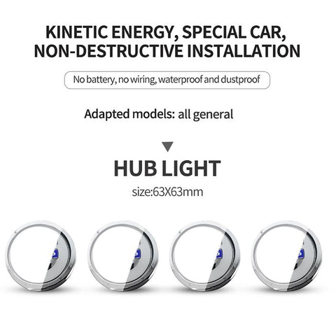 Image of Tiktok 4pcs Hub Led Lights Cap Car Floating Illumination
