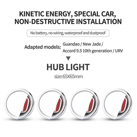 Image of Tiktok 4pcs Hub Led Lights Cap Car Floating Illumination