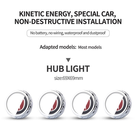 Image of Tiktok 4pcs Hub Led Lights Cap Car Floating Illumination