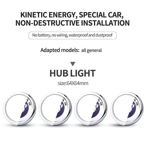 Image of Tiktok 4pcs Hub Led Lights Cap Car Floating Illumination