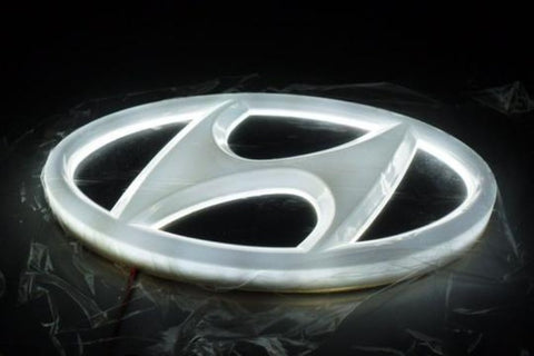 Image of Tiktok HYUNDAI Front Logo Light And Rear Logo Light Red White Blue 4D 5D