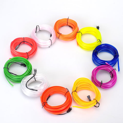 Image of Tiktok 5m car interior accessories atmosphere lamp EL cold light line with USB