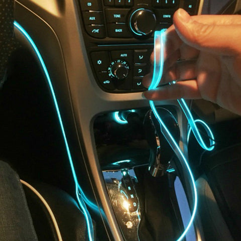 Image of Tiktok 5m car interior accessories atmosphere lamp EL cold light line with USB