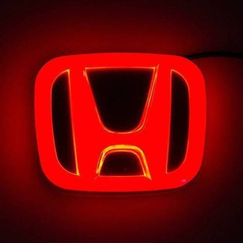 Image of Tiktok HONDA Civic Front Logo Light And Rear Logo Light Red White Blue 4D 5D