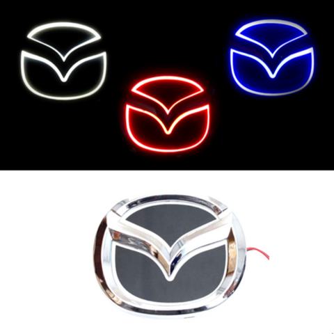 Image of Tiktok MAZDA Front Logo Light And Rear Logo Light Red White Blue 4D 5D