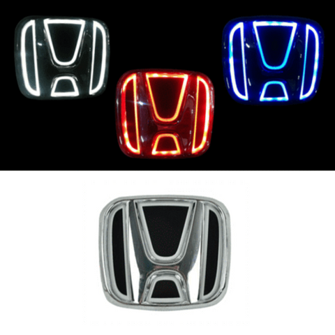 Image of Tiktok HONDA Civic Front Logo Light And Rear Logo Light Red White Blue 4D 5D