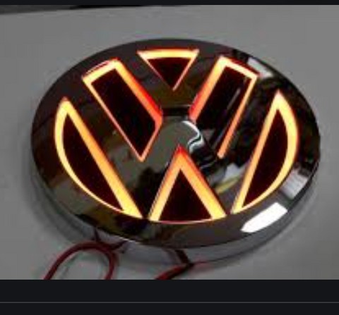 Image of VW VOLKSWAGEN Front Logo Light And Rear Logo Light Red White Blue 4D 5D