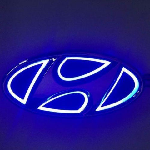 Image of Tiktok HYUNDAI Front Logo Light And Rear Logo Light Red White Blue 4D 5D