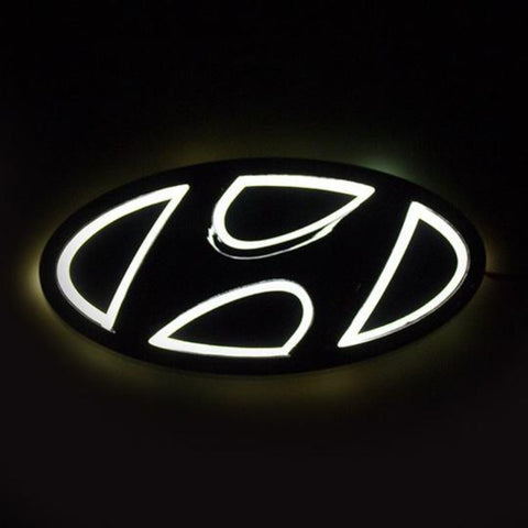 Image of Tiktok HYUNDAI Front Logo Light And Rear Logo Light Red White Blue 4D 5D