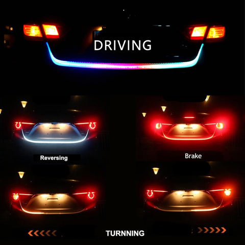 Image of Tiktok Car Rear Trunk Tail Light 120cm Colorful Dynamic Reverse Warning LED