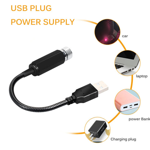 Image of Tiktok Car Roof Star Light Interior LED Starry Laser Atmosphere Ambient