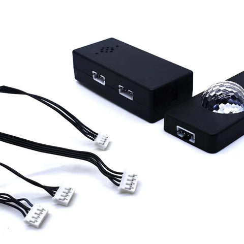 Image of Car Sole Full of Star and Atmosphere Light Breathable Car Light Remote Control Colorful Voice Control