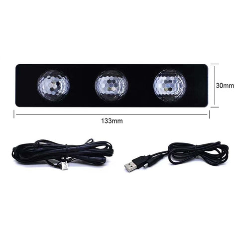 Image of Car Sole Full of Star and Atmosphere Light Breathable Car Light Remote Control Colorful Voice Control
