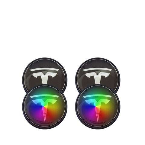 Image of Tiktok Tesla Car Modification Hub Cap Light Cover wheel