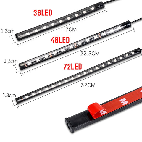 Image of Tiktok Led Car Foot Ambient Light With USB Cigarette Lighter Backlight Music Control App RGB