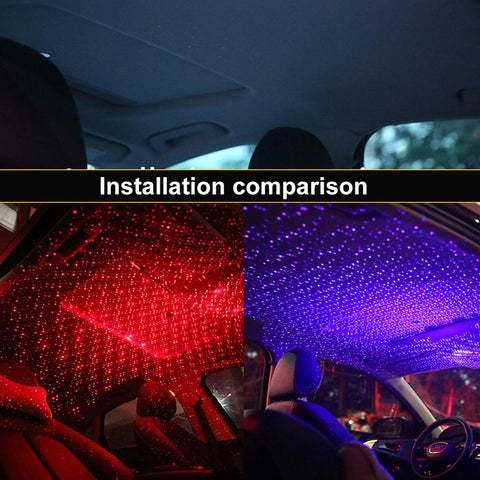Image of USB Car Roof Star Light Interior Galaxy Starry Laser