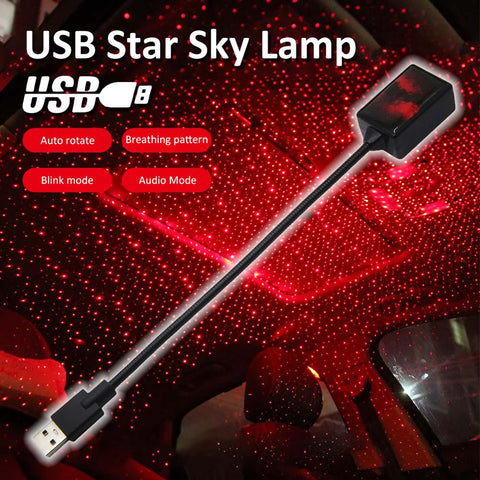 Image of USB Car Roof Star Light Interior Galaxy Starry Laser