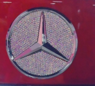 Image of Tiktok Bling Bling Car Steering Wheel Decorative Diamond Sticker Fit For Mercedes Benz C200LGLAGLCGLESLKCLSCLAB