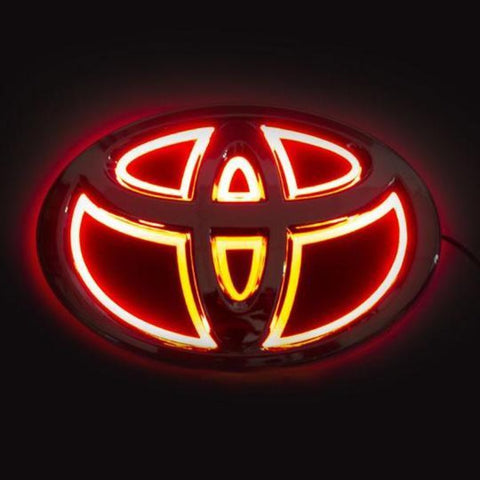 Image of Tiktok TOYOTA  Logo Light And Rear Logo Light Red White Blue 4D 5D