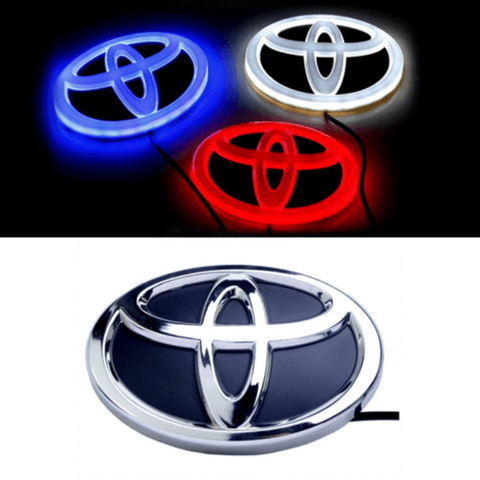 Image of Tiktok TOYOTA  Logo Light And Rear Logo Light Red White Blue 4D 5D