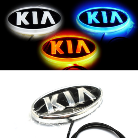 Image of Tiktok KIA Front Logo Light And Rear Logo Light Red White Blue 4D 5D