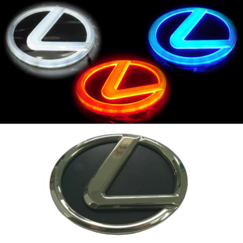 Image of Tiktok LEXUS  Front Logo Light And Rear Logo Light Red White Blue 4D 5D