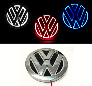 VW VOLKSWAGEN Front Logo Light And Rear Logo Light Red White Blue  4D 5D