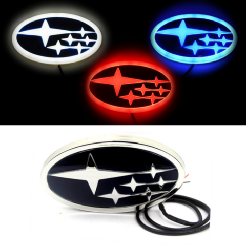 Image of Tiktok SUBARU  Logo Light Red White Blue 4D