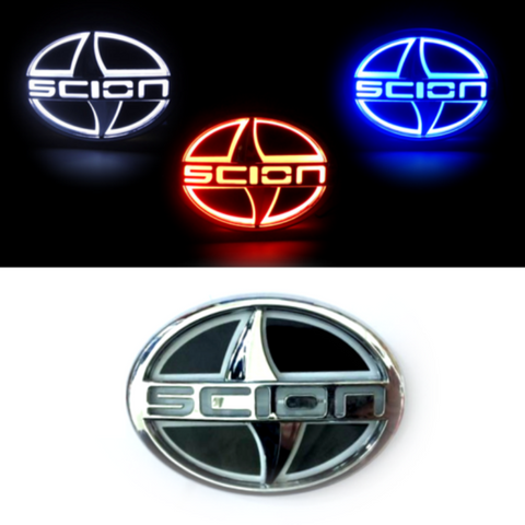 Image of Tiktok SCION logo light White Red Blue 5D