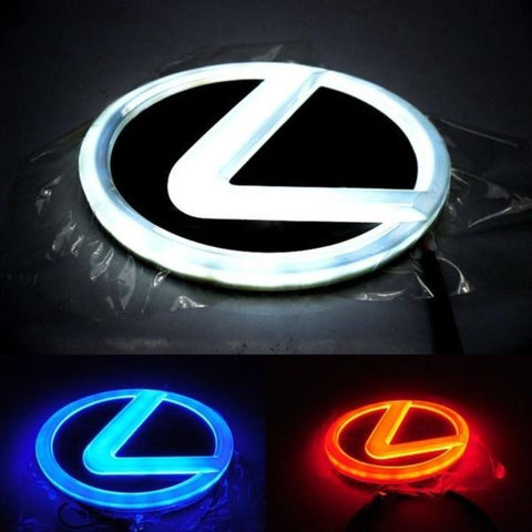 Image of Tiktok LEXUS  Front Logo Light And Rear Logo Light Red White Blue 4D 5D