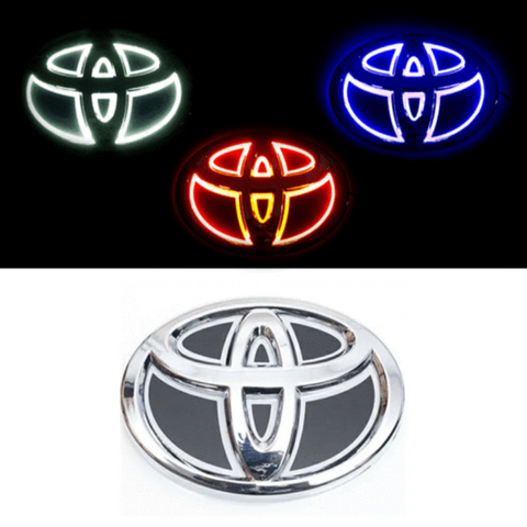 Image of Tiktok TOYOTA  Logo Light And Rear Logo Light Red White Blue 4D 5D