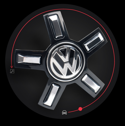 Image of VOLKSWAGEN light Car Floating Illumination Wheel Caps LED