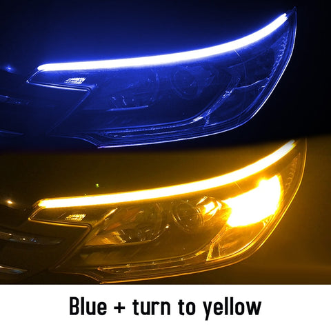 Image of Tiktok 2pcs LED DRL Car Daytime Running Light Flexible Waterproof Strip