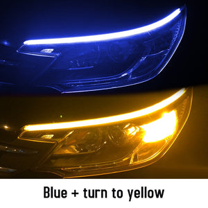 Tiktok 2pcs LED DRL Car Daytime Running Light Flexible Waterproof Strip